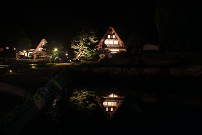 相倉合掌集落夜景