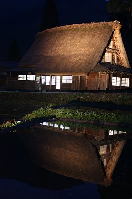 相倉合掌集落夜景