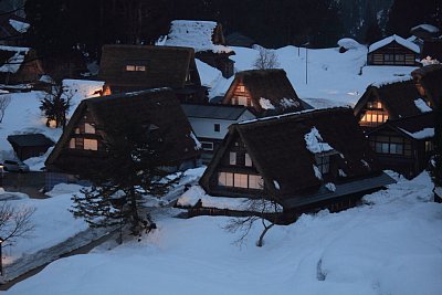 相倉合掌集落夜景