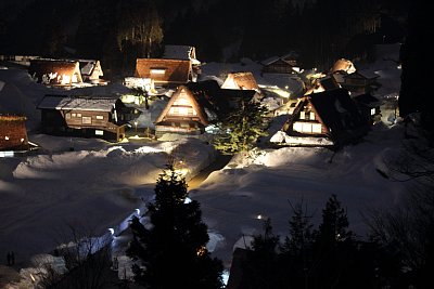 相倉合掌集落夜景