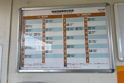 きっぷ運賃表