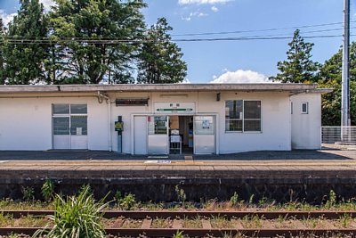 ホームと駅舎
