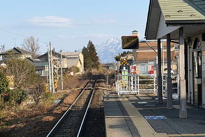 踏切がある
