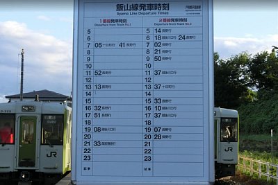 戸狩野沢温泉駅の発車時刻表です