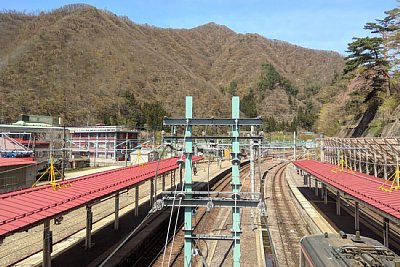 地下ホームへの階段