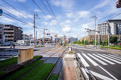 分岐点が前方にある