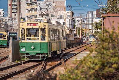 浦上車庫への分岐線