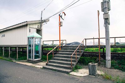 電話ボックスがある