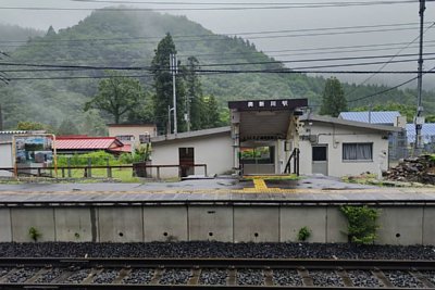 ホームと駅舎