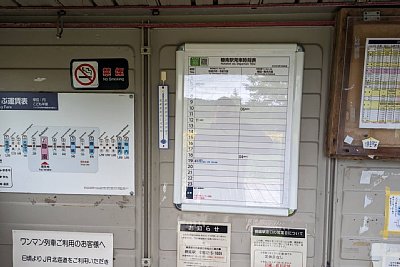 発車時刻表ときっぷ運賃表